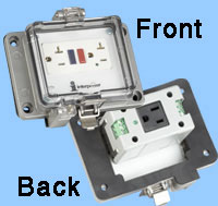 interpower GFCI socket withexternal NEMA 5-20R and an internal NEMA 5-15R control panel